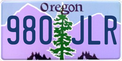 OR license plate 980JLR