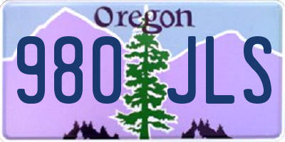 OR license plate 980JLS