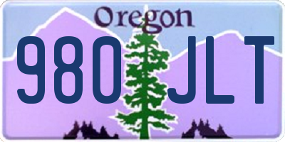 OR license plate 980JLT