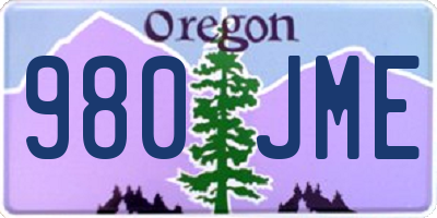 OR license plate 980JME