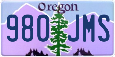 OR license plate 980JMS