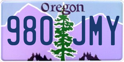OR license plate 980JMY
