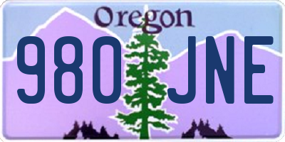 OR license plate 980JNE