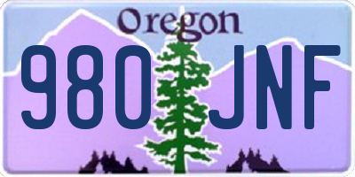 OR license plate 980JNF