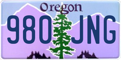 OR license plate 980JNG
