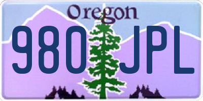 OR license plate 980JPL