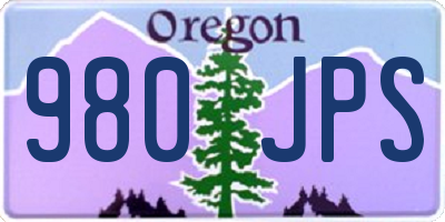 OR license plate 980JPS