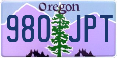 OR license plate 980JPT