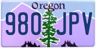 OR license plate 980JPV