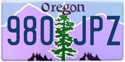 OR license plate 980JPZ