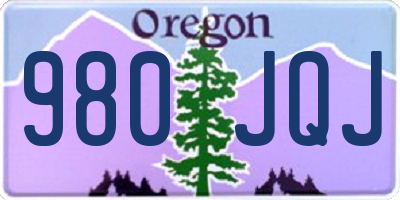 OR license plate 980JQJ