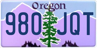 OR license plate 980JQT