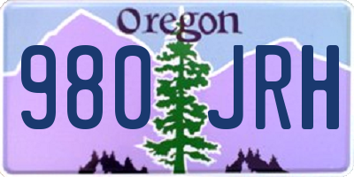 OR license plate 980JRH