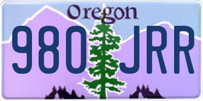 OR license plate 980JRR