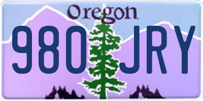 OR license plate 980JRY