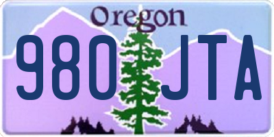 OR license plate 980JTA