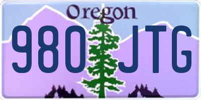 OR license plate 980JTG