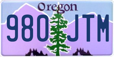 OR license plate 980JTM