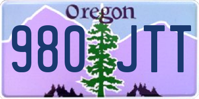 OR license plate 980JTT
