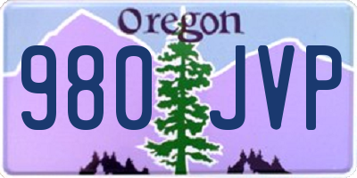 OR license plate 980JVP