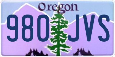 OR license plate 980JVS
