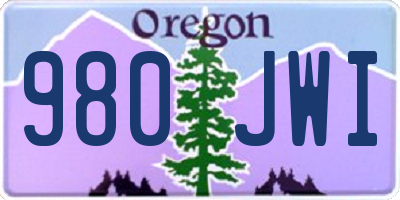 OR license plate 980JWI