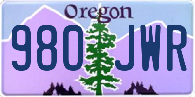 OR license plate 980JWR