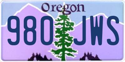 OR license plate 980JWS