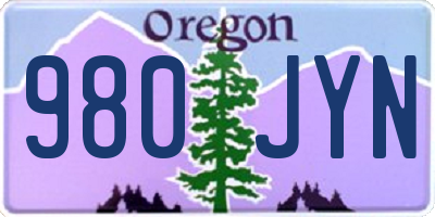 OR license plate 980JYN