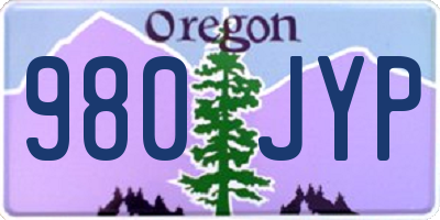 OR license plate 980JYP