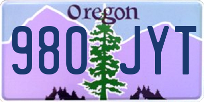 OR license plate 980JYT