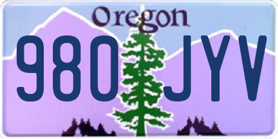 OR license plate 980JYV