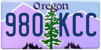 OR license plate 980KCC