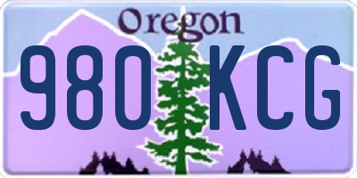 OR license plate 980KCG