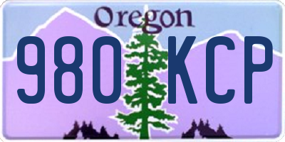 OR license plate 980KCP