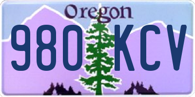 OR license plate 980KCV