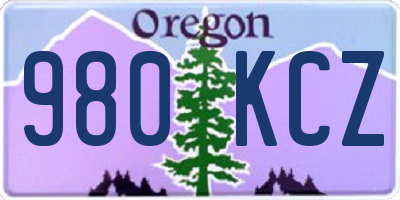 OR license plate 980KCZ