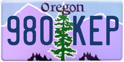 OR license plate 980KEP