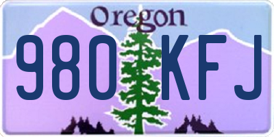 OR license plate 980KFJ