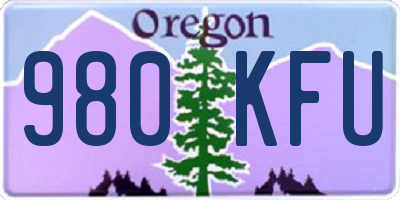 OR license plate 980KFU