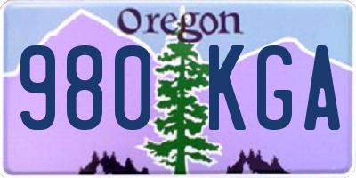OR license plate 980KGA