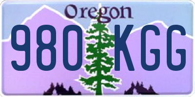 OR license plate 980KGG
