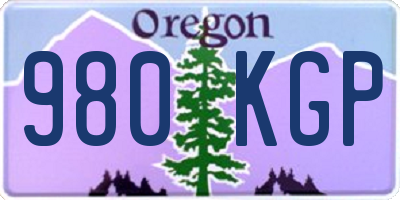 OR license plate 980KGP