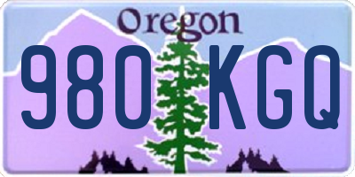 OR license plate 980KGQ
