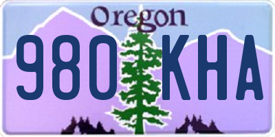 OR license plate 980KHA