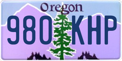 OR license plate 980KHP