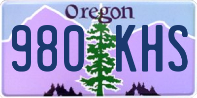 OR license plate 980KHS