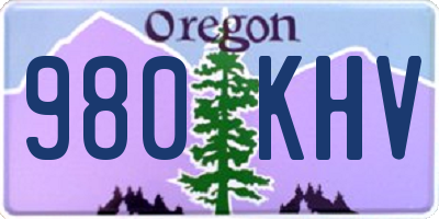 OR license plate 980KHV