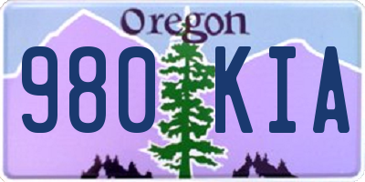 OR license plate 980KIA