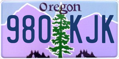 OR license plate 980KJK